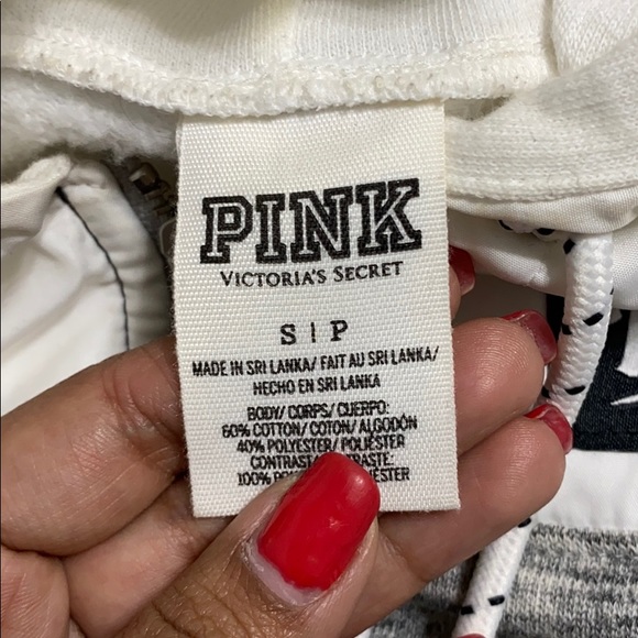 PINK full zip gray and white jacket - Picture 4 of 4